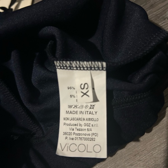 Elegant dark blue Flared Women's Pants - Picture 6 of 6